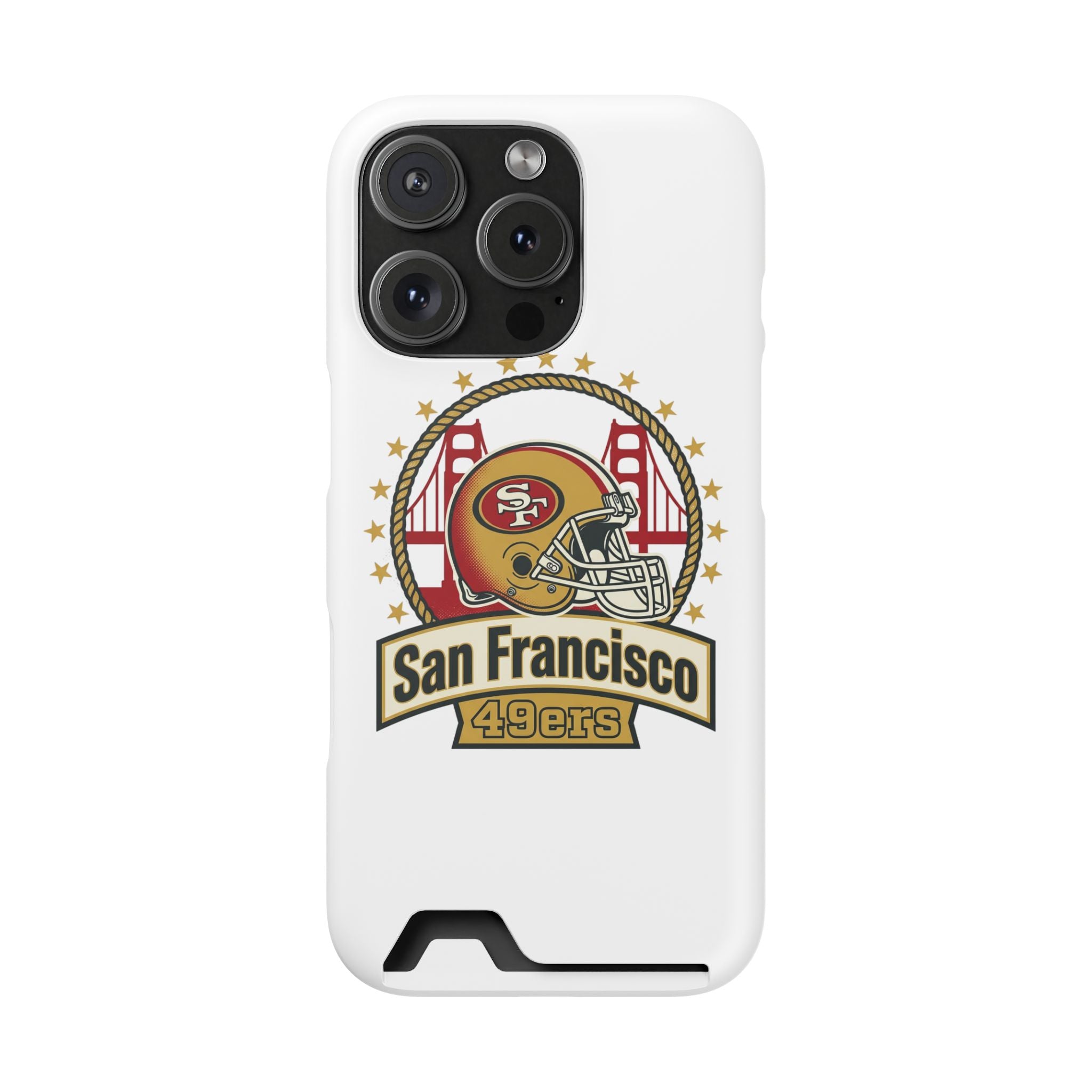 San Francisco 49ers Helmet Phone Case with Card Holder | Team Logo