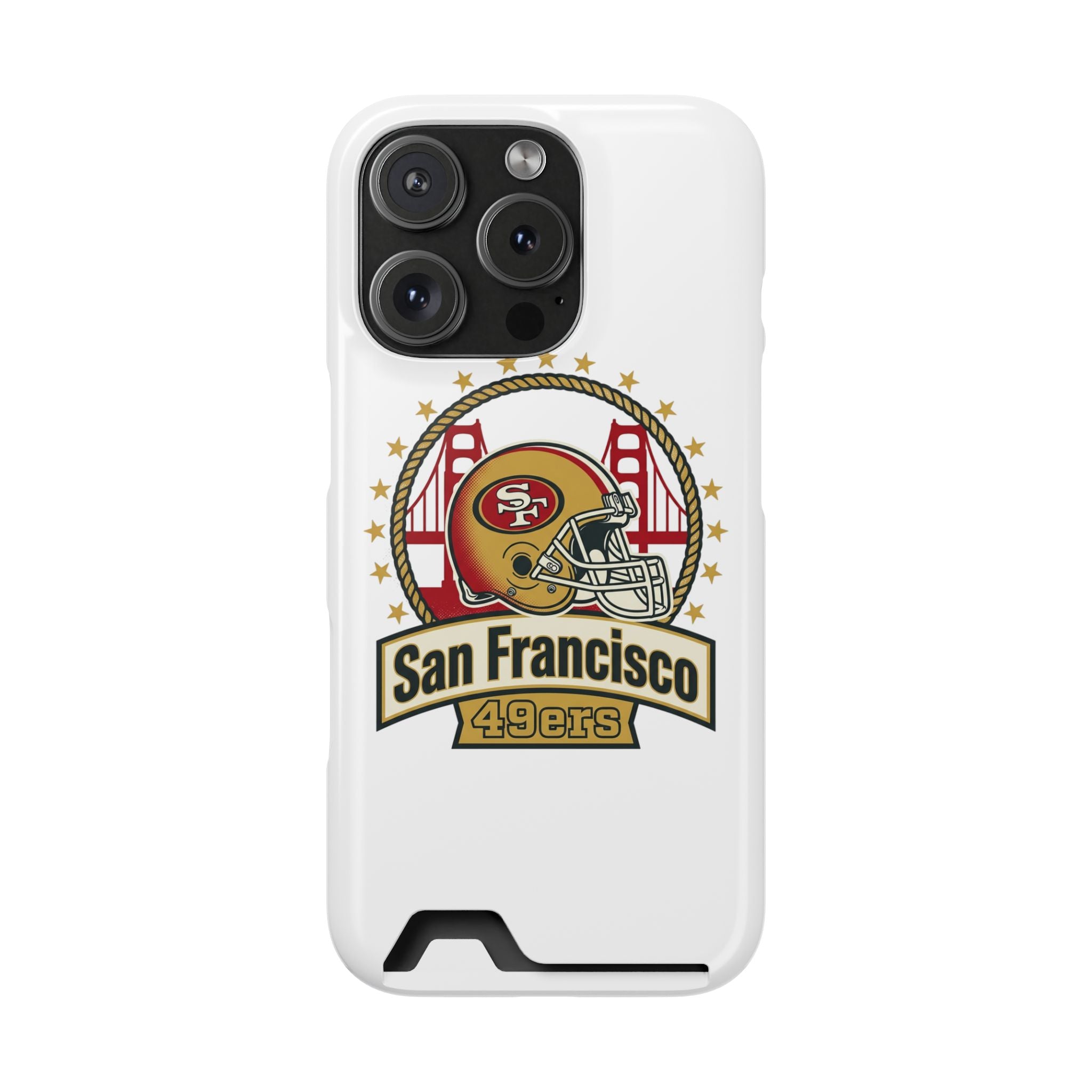 San Francisco 49ers Helmet Phone Case with Card Holder | Team Logo