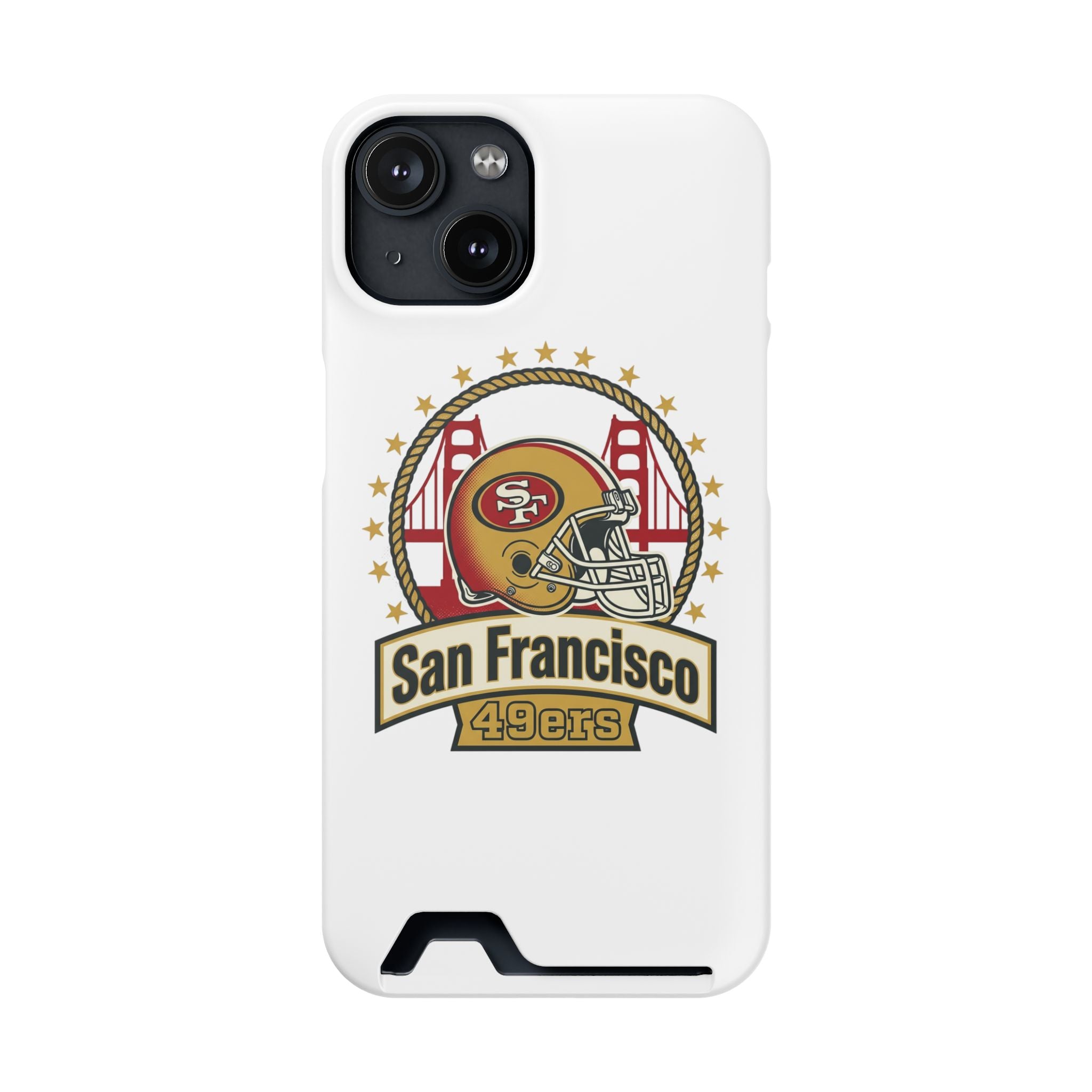 San Francisco 49ers Helmet Phone Case with Card Holder | Team Logo