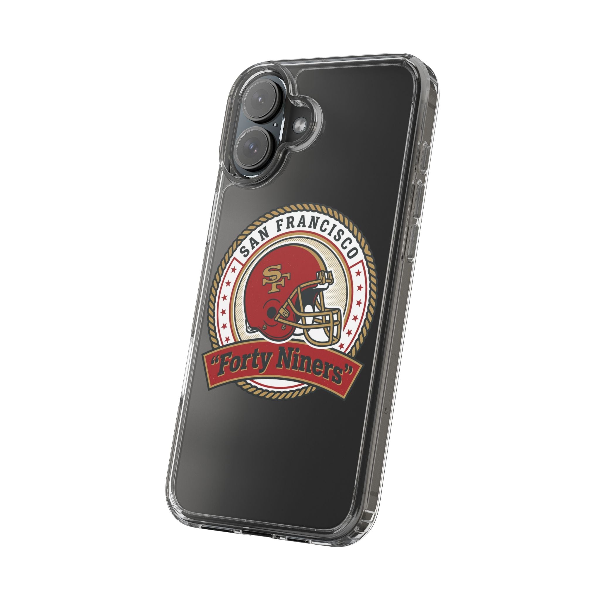 San Francisco Forty Niners Football Helmet Clear Case | NFL Team Phone Cover