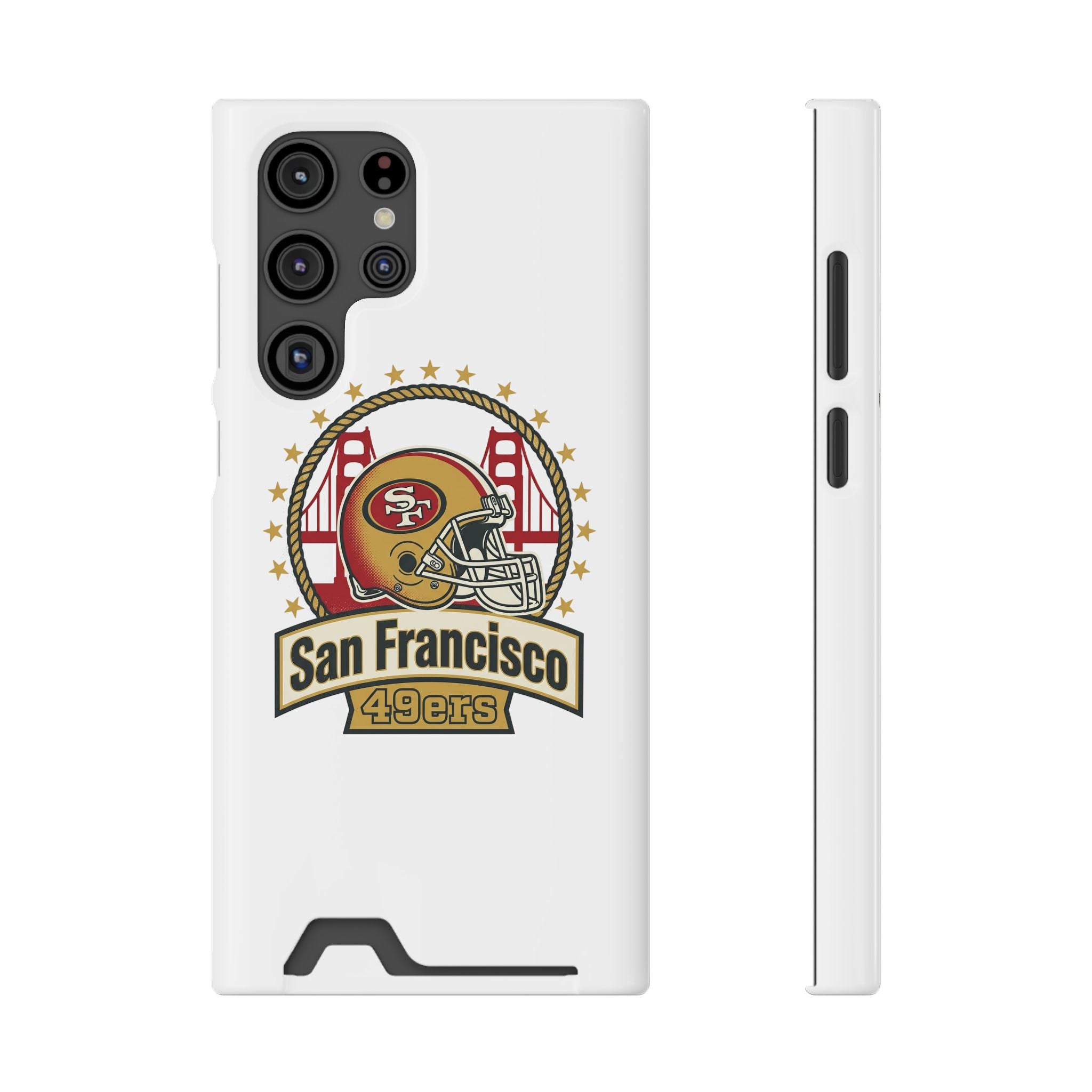 San Francisco 49ers Helmet Phone Case with Card Holder | Team Logo