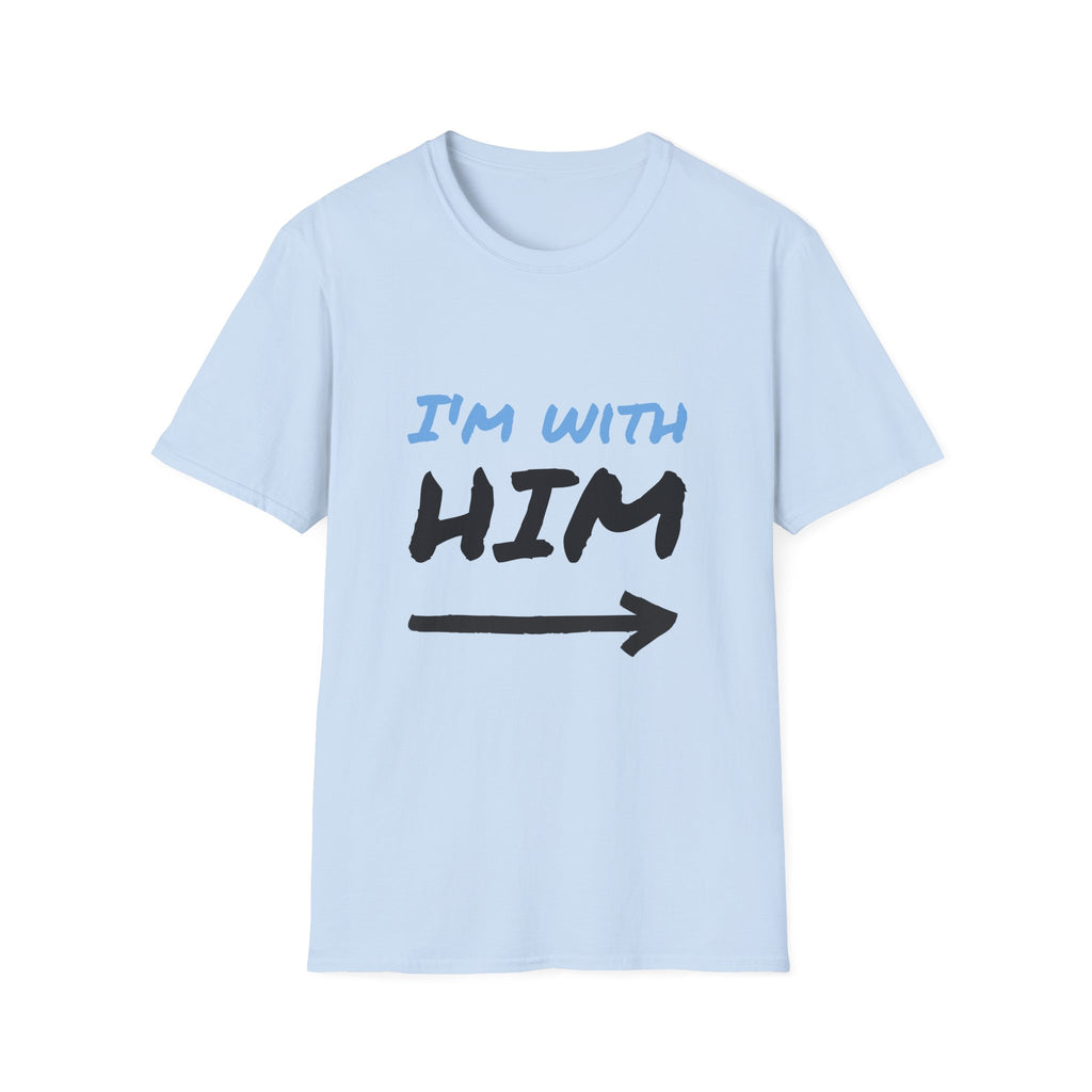 I'm With Him arrow T-Shirt | Couple Matching Shirt, Directional Graphic Tee