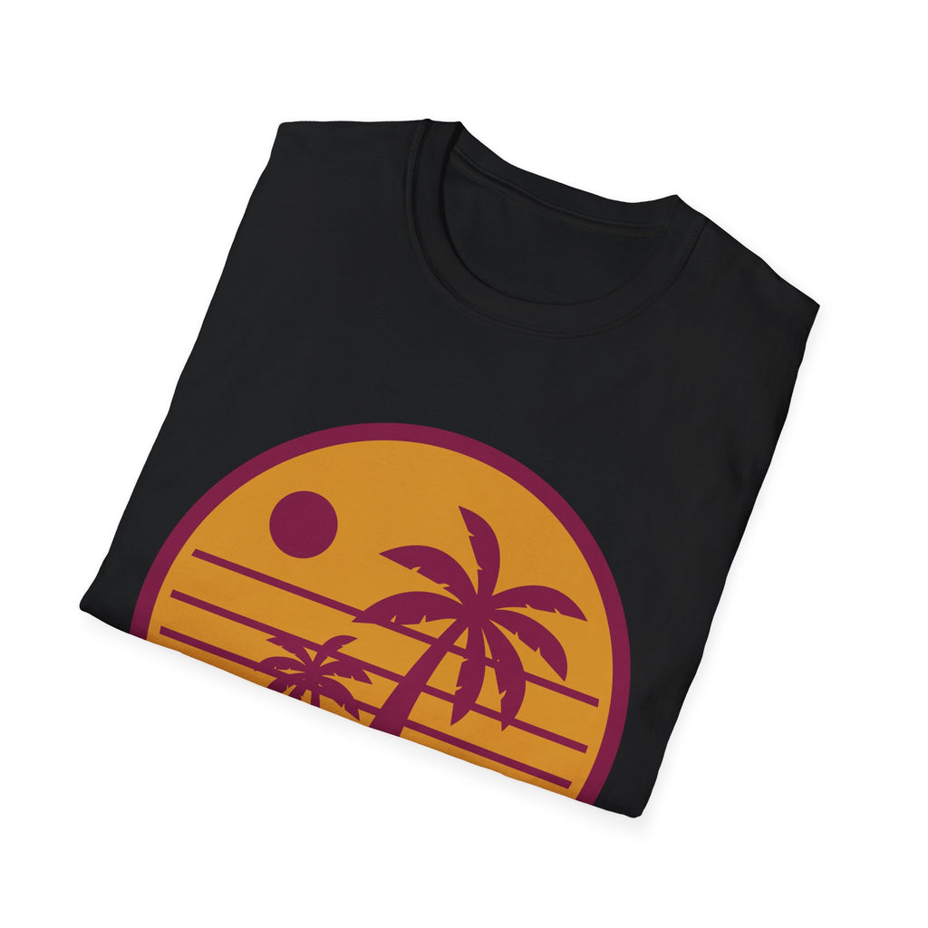 Retro Palm Trees Sunset T-Shirt | Tropical Beach Graphic