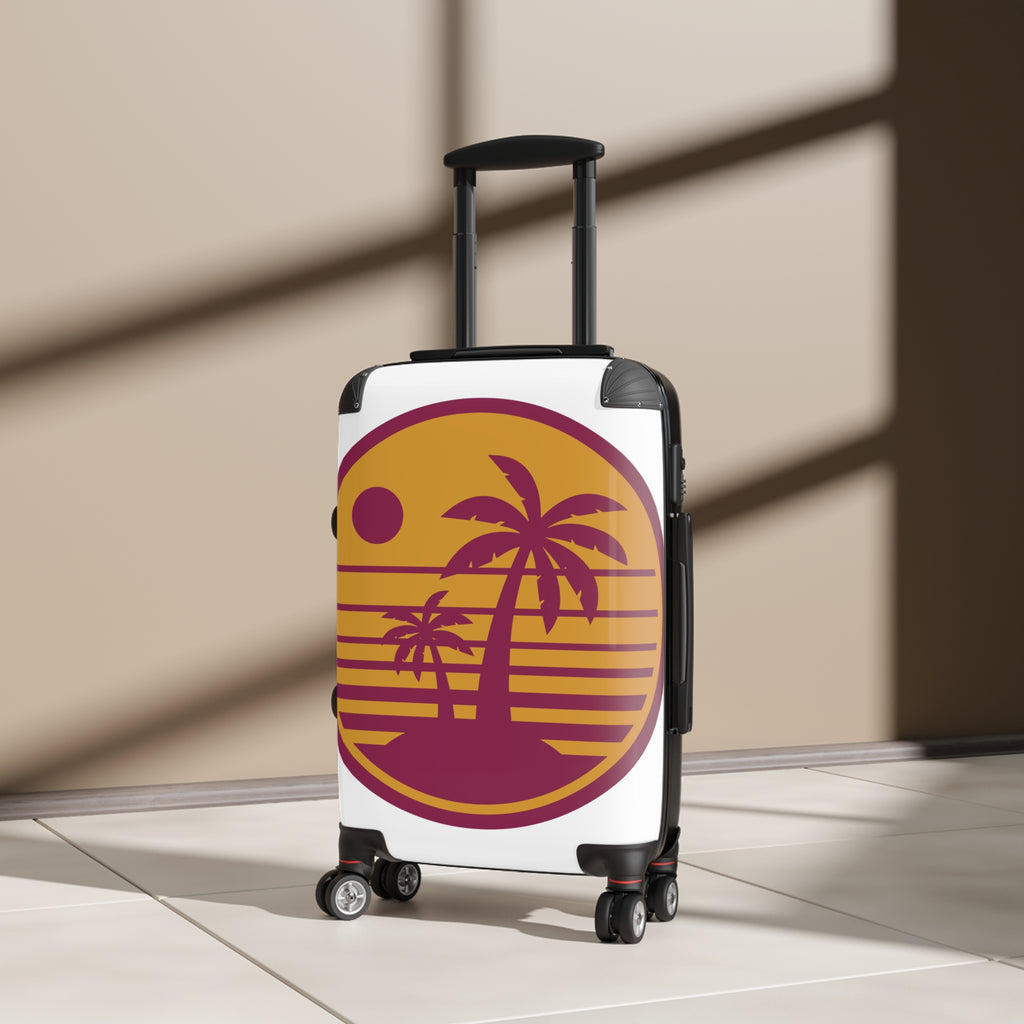 Retro Palm Sunset Suitcase | Beach Travel Luggage