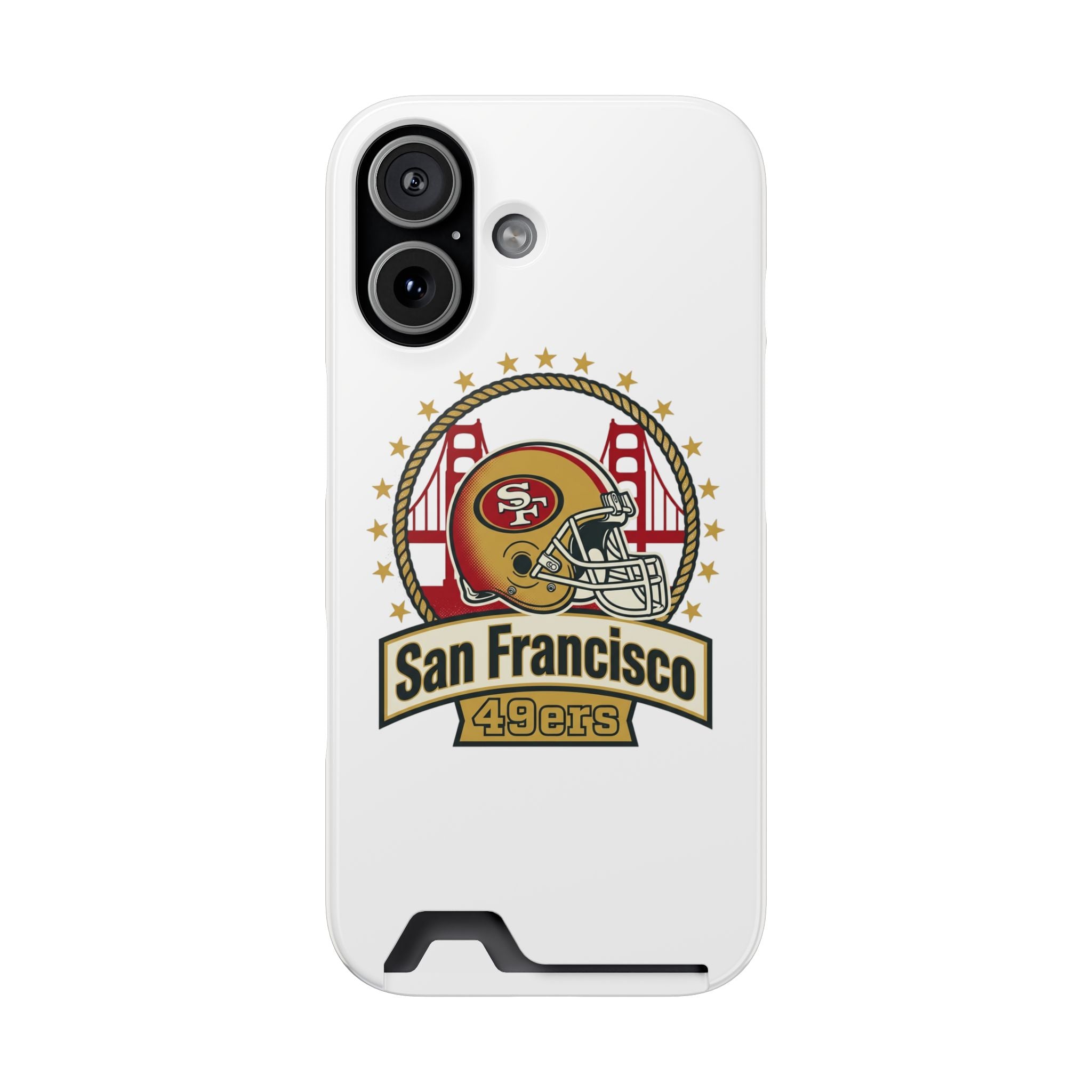 San Francisco 49ers Helmet Phone Case with Card Holder | Team Logo