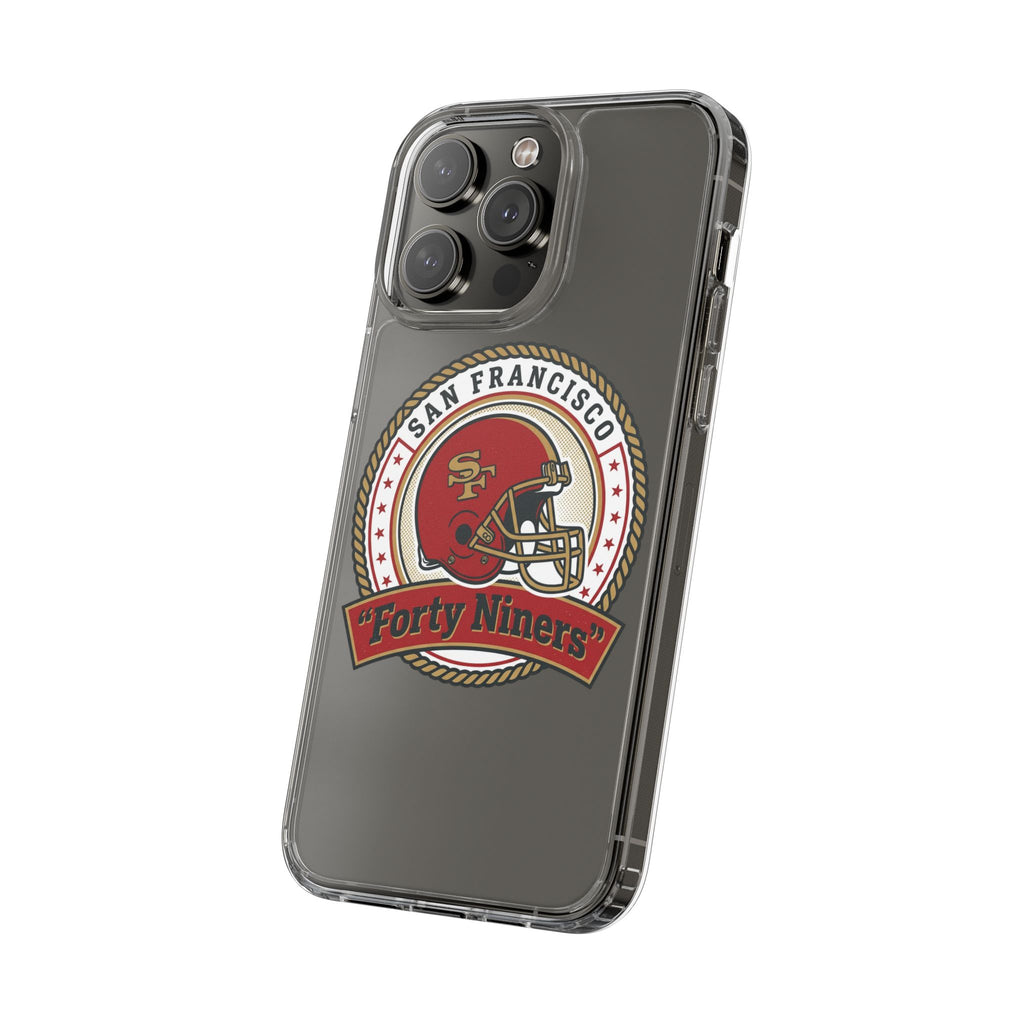 San Francisco Forty Niners Football Helmet Clear Case | NFL Team Phone Cover