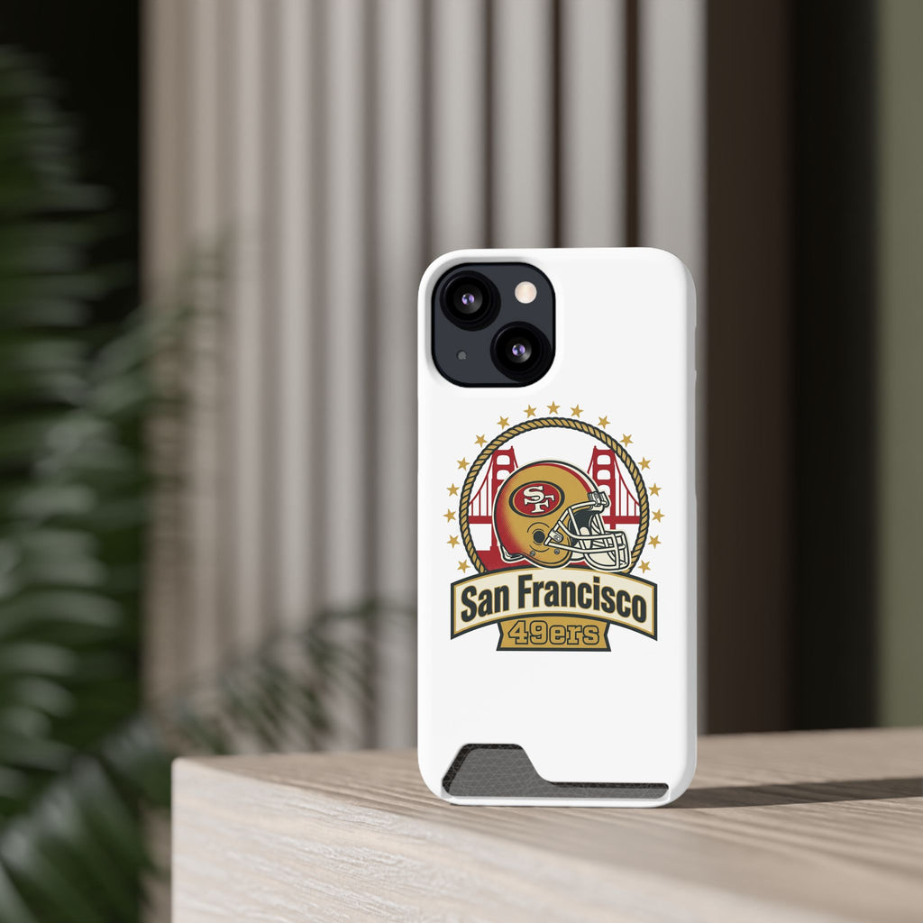 San Francisco 49ers Helmet Phone Case with Card Holder | Team Logo