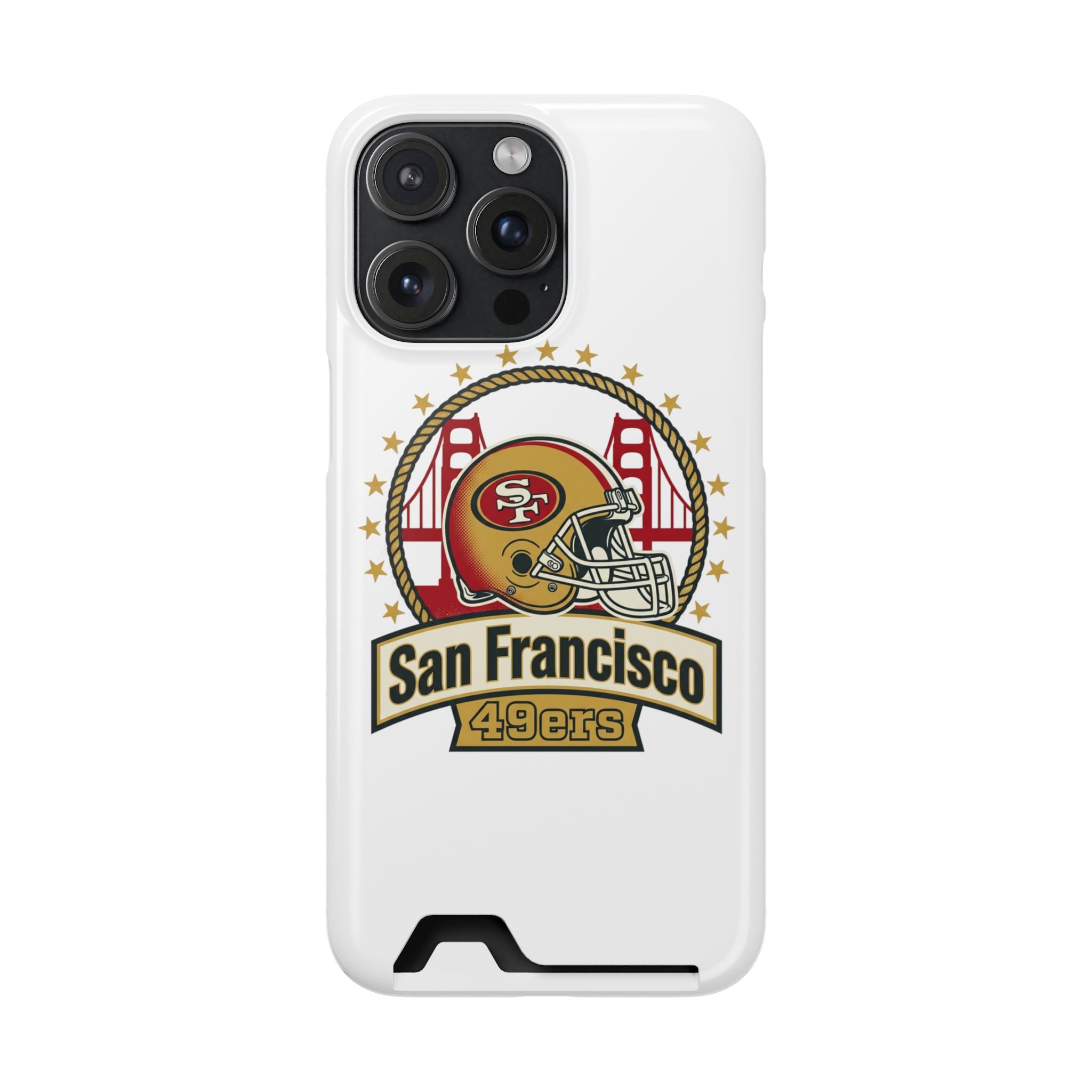 San Francisco 49ers Helmet Phone Case with Card Holder | Team Logo