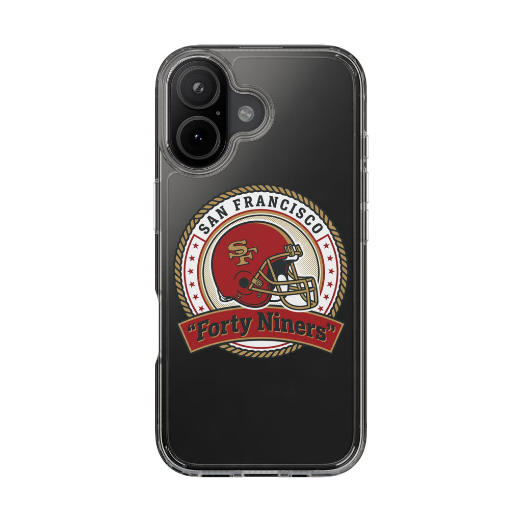 San Francisco Forty Niners Football Helmet Clear Case | NFL Team Phone Cover