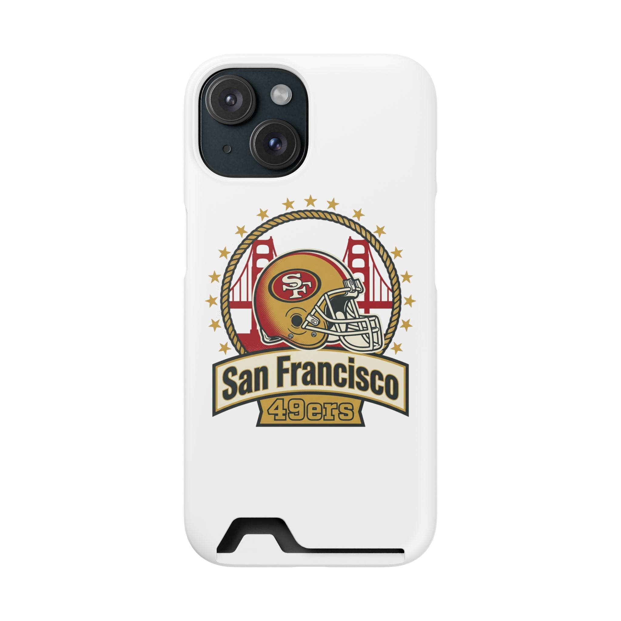 San Francisco 49ers Helmet Phone Case with Card Holder | Team Logo