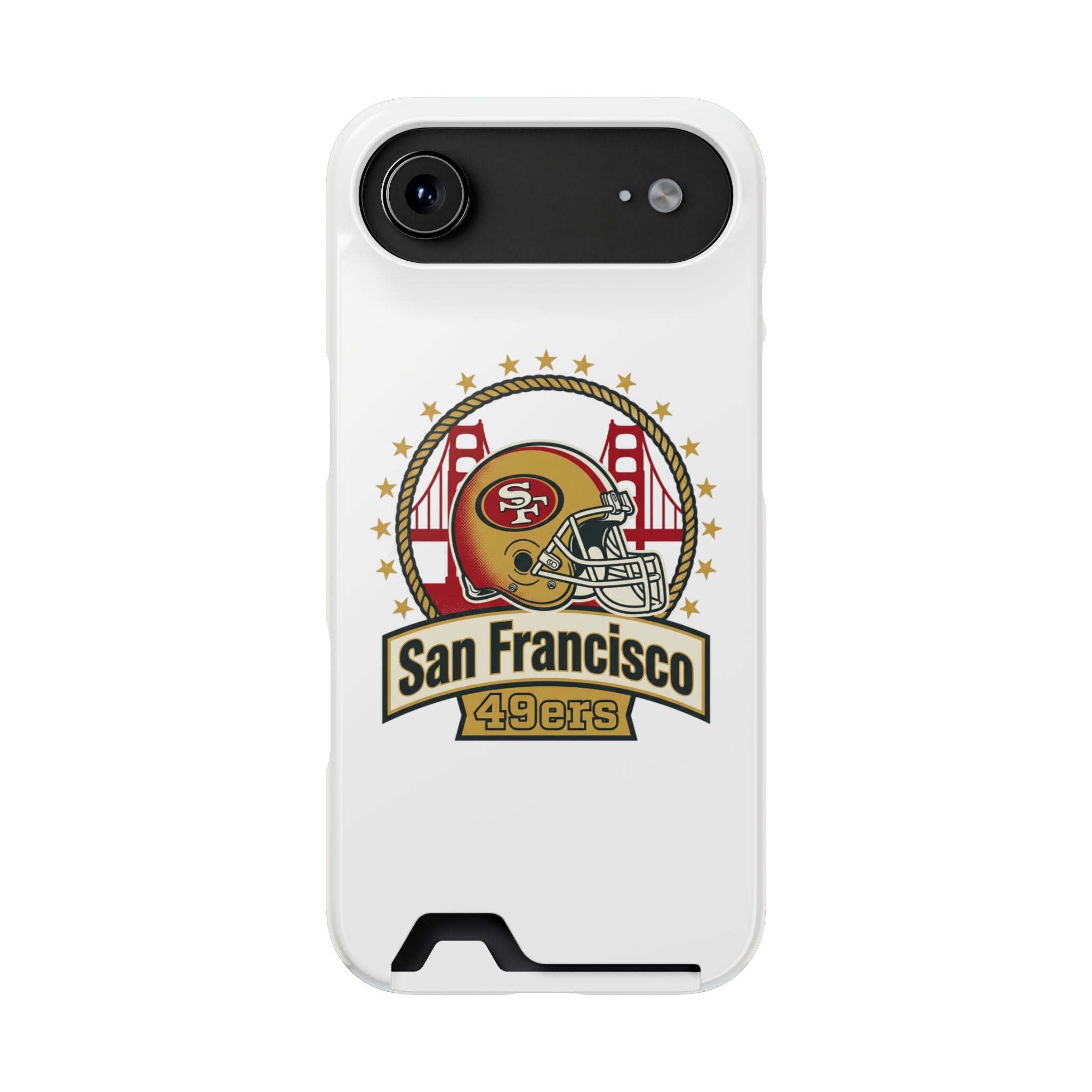 San Francisco 49ers Helmet Phone Case with Card Holder | Team Logo