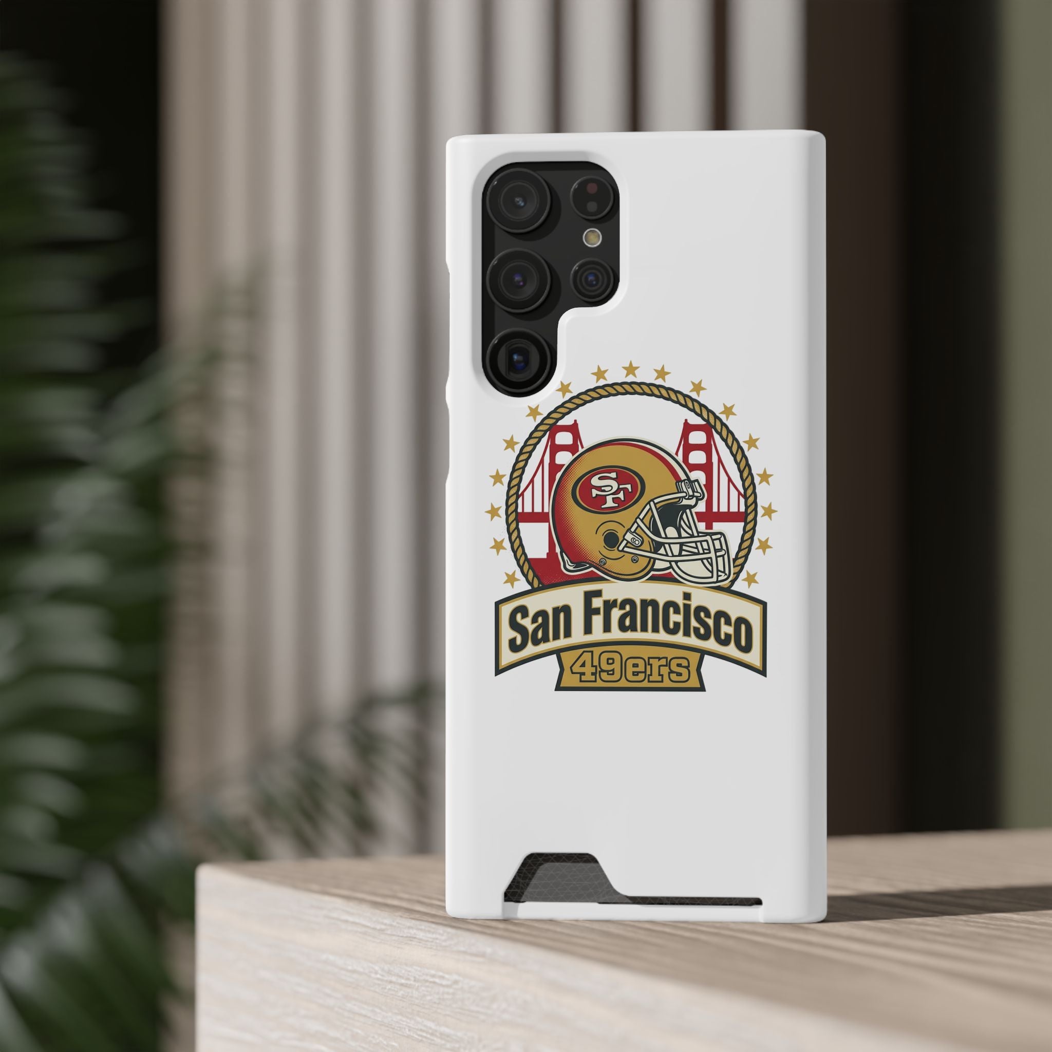 San Francisco 49ers Helmet Phone Case with Card Holder | Team Logo
