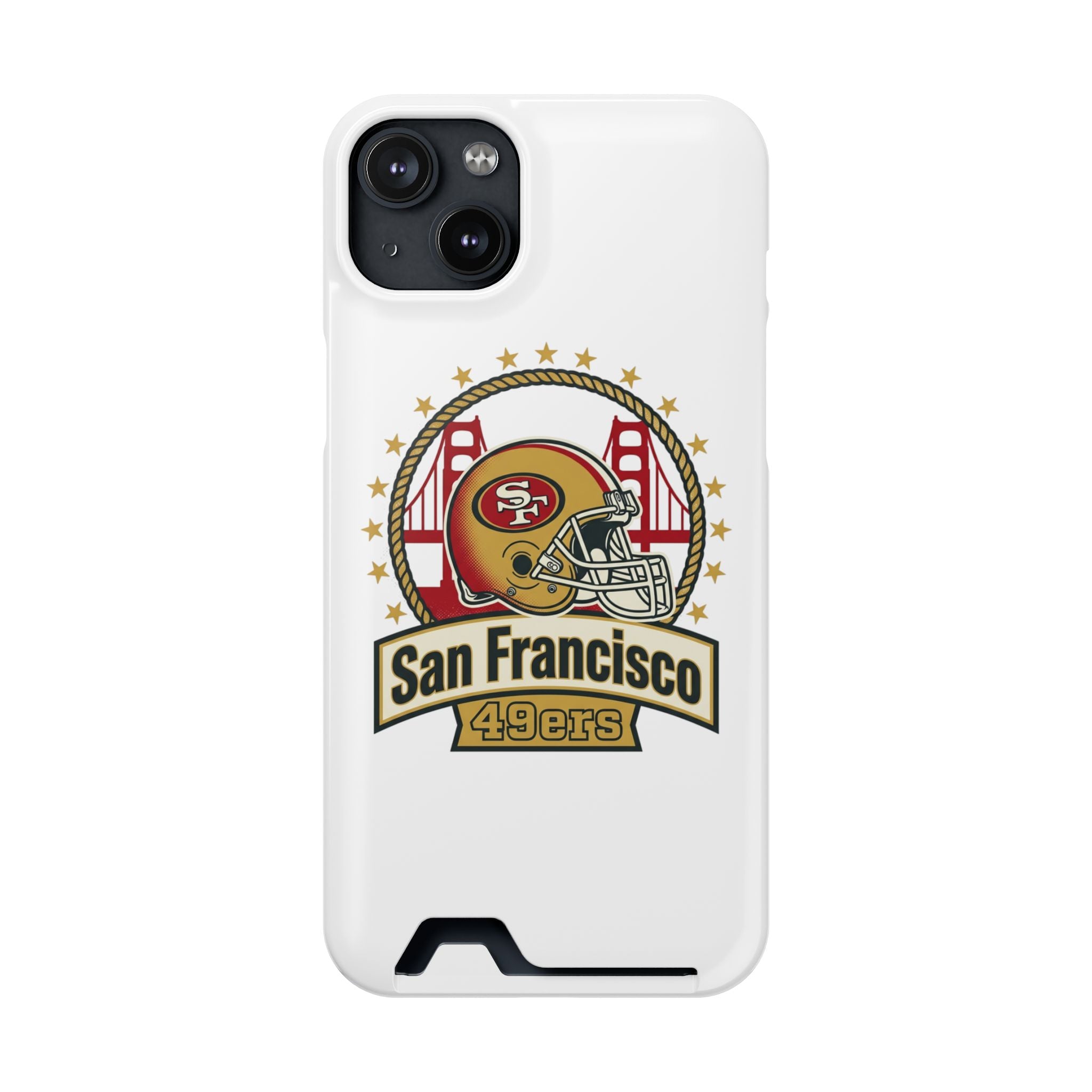 San Francisco 49ers Helmet Phone Case with Card Holder | Team Logo