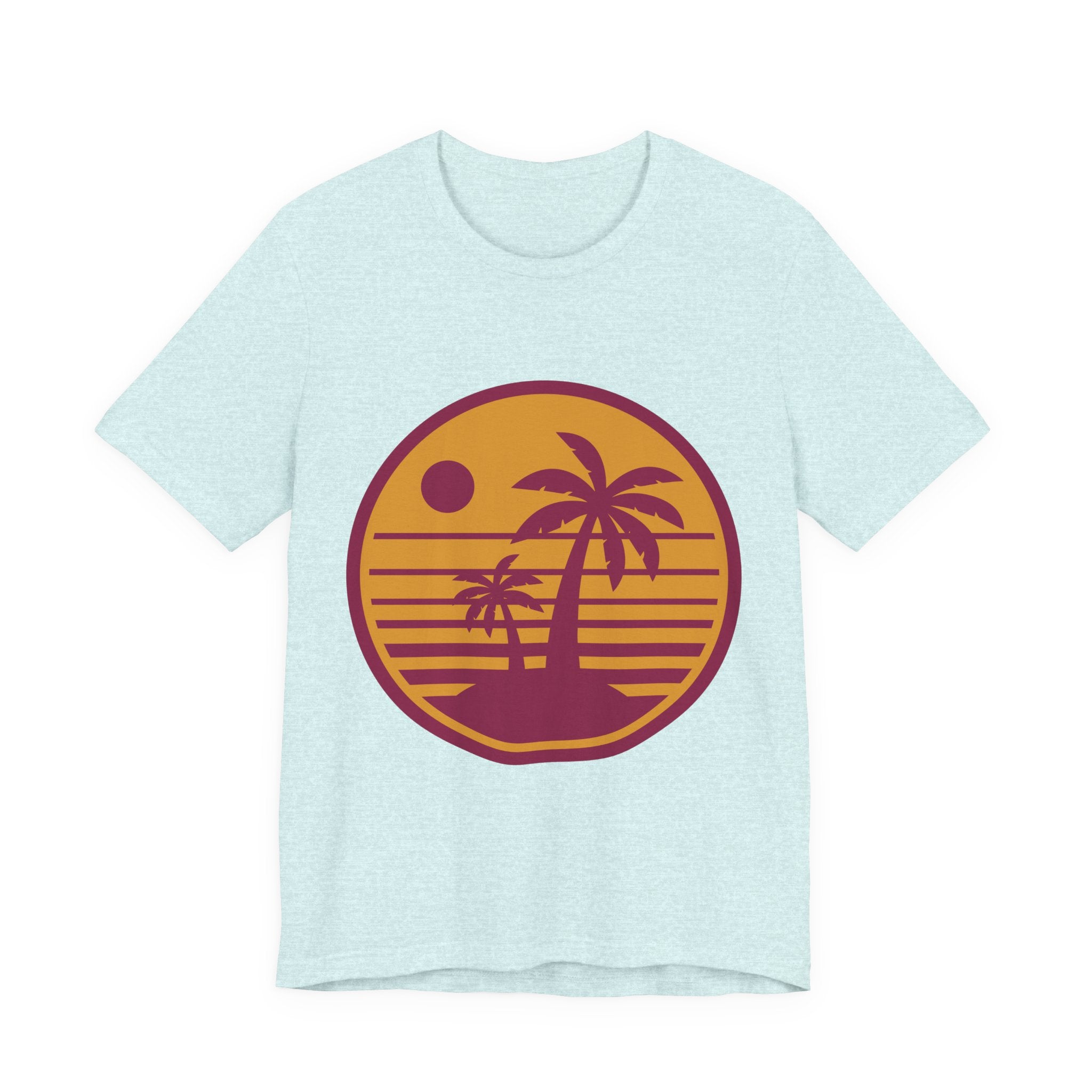 Vintage Palm Sunset Tee — Retro Beach Graphic T-Shirt
