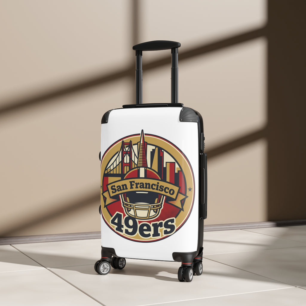 San Francisco 49ers Logo Suitcase | NFL City Skyline Luggage