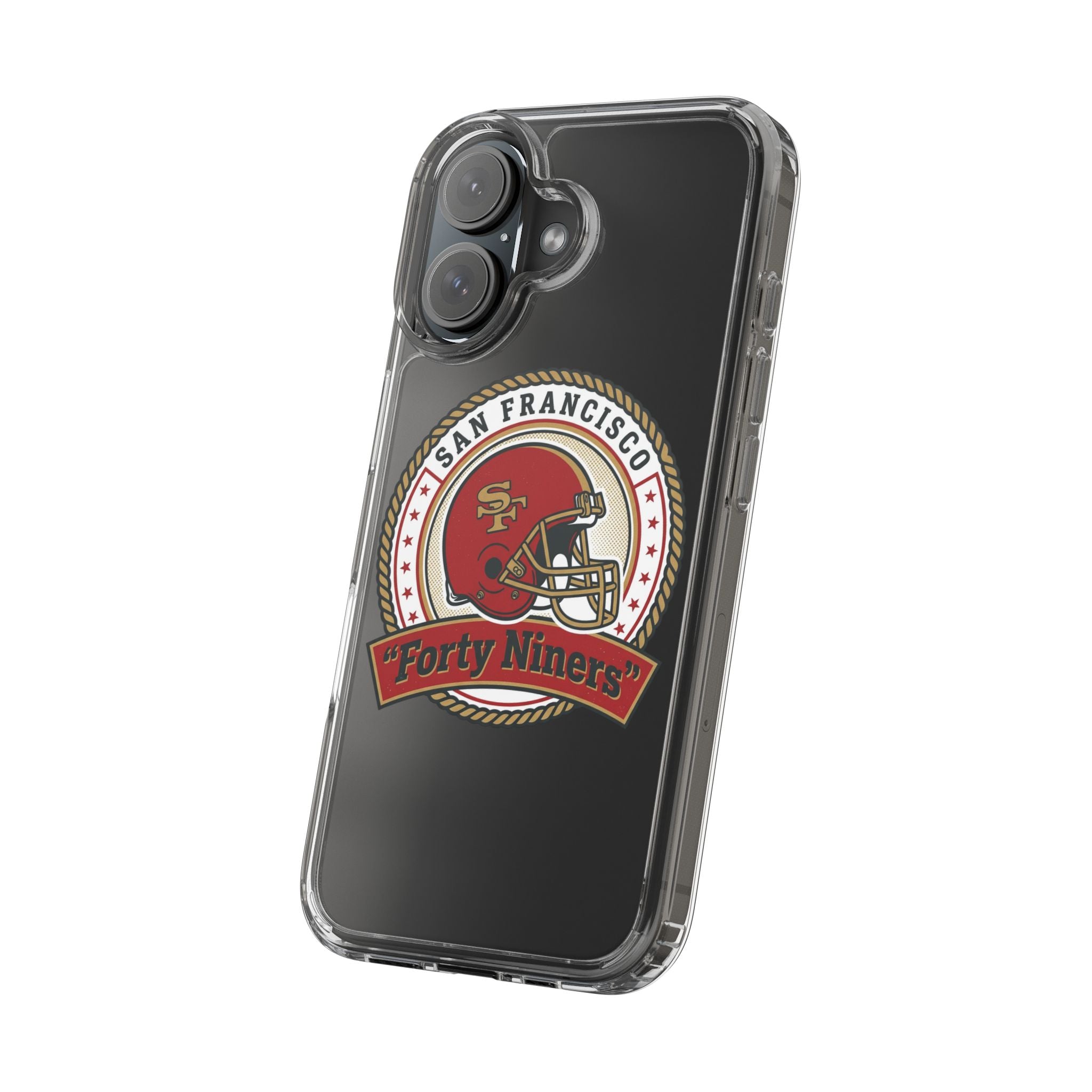 San Francisco Forty Niners Football Helmet Clear Case | NFL Team Phone Cover