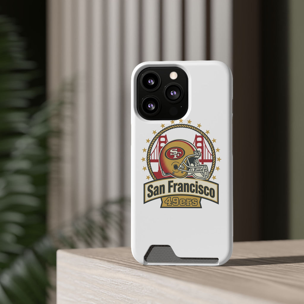 San Francisco 49ers Helmet Phone Case with Card Holder | Team Logo