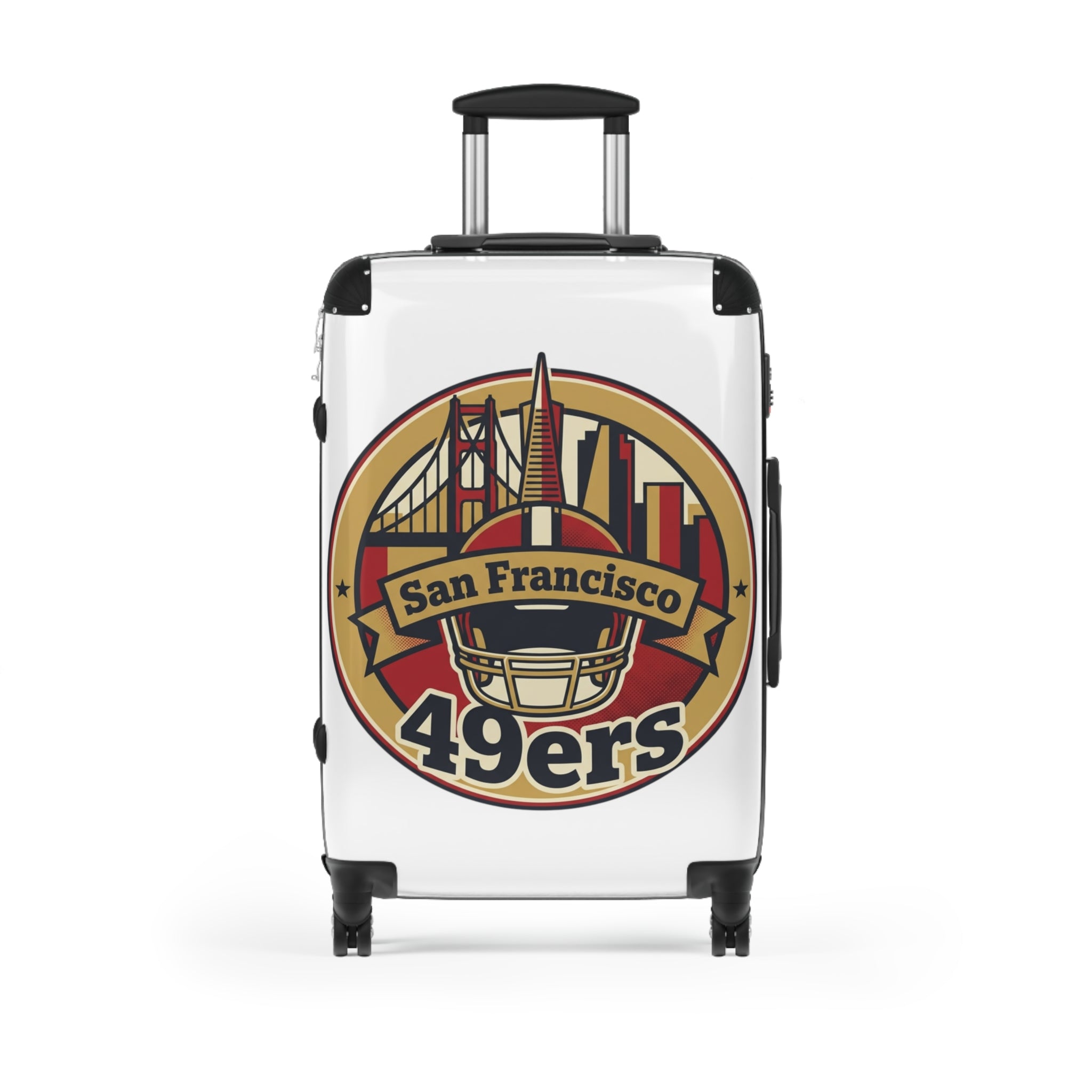 San Francisco 49ers Logo Suitcase | NFL City Skyline Luggage