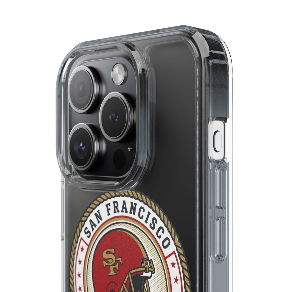 San Francisco Forty Niners Football Helmet Clear Case | NFL Team Phone Cover