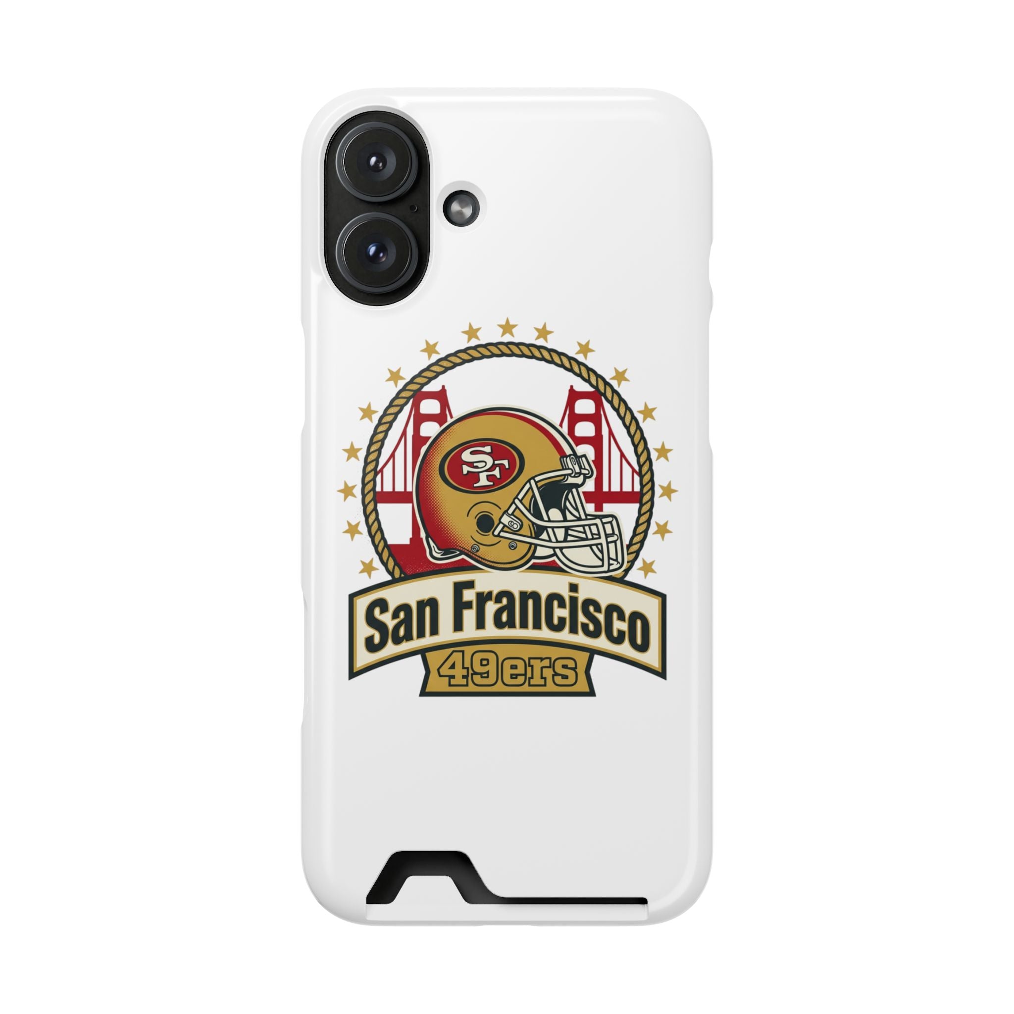 San Francisco 49ers Helmet Phone Case with Card Holder | Team Logo