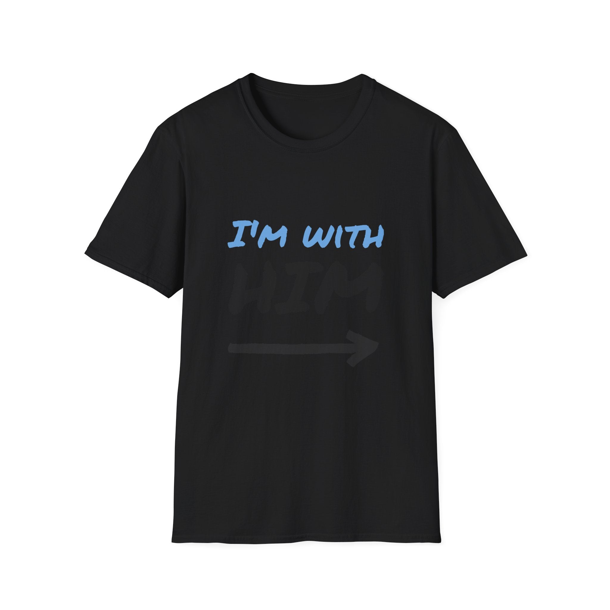 I'm With Him arrow T-Shirt | Couple Matching Shirt, Directional Graphic Tee