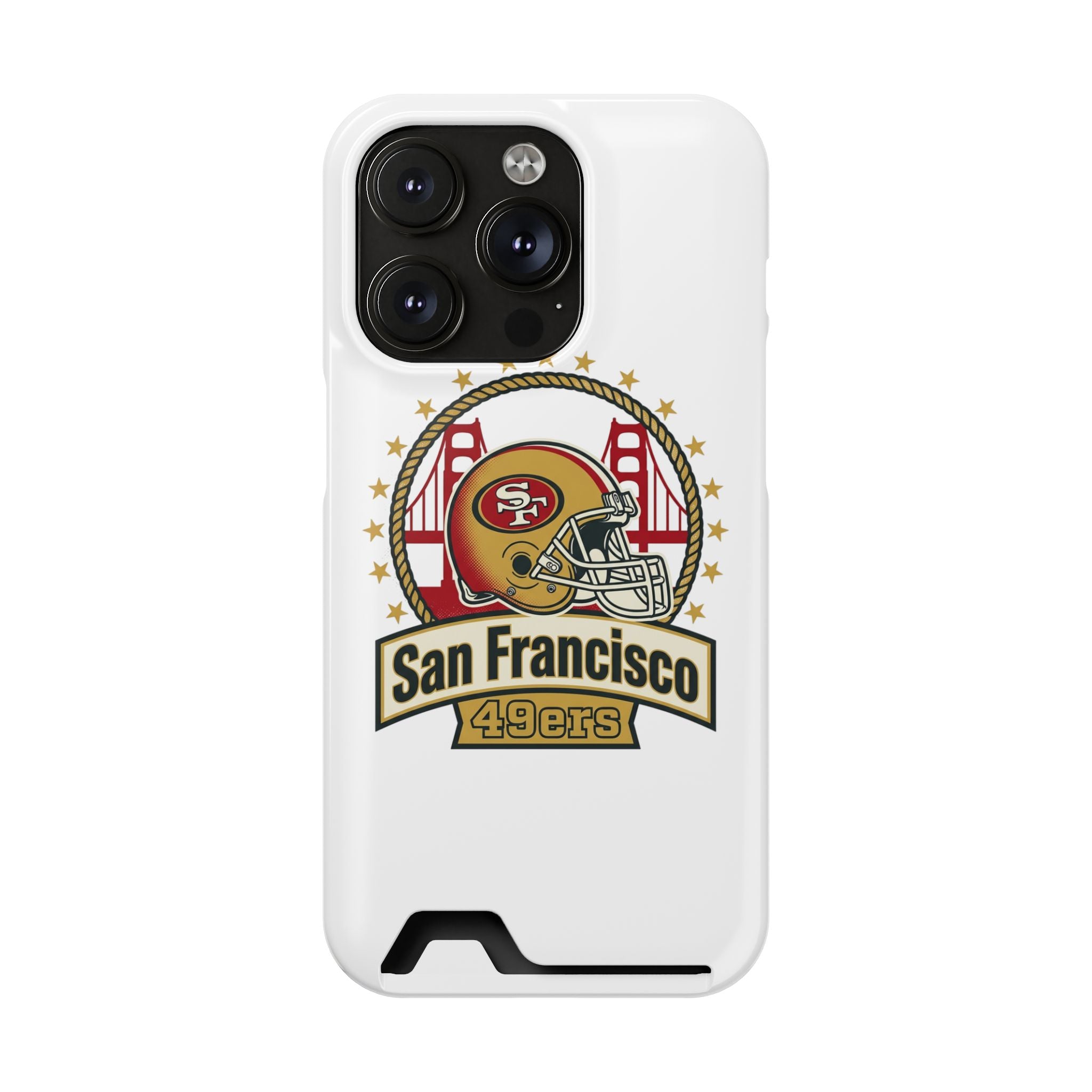 San Francisco 49ers Helmet Phone Case with Card Holder | Team Logo