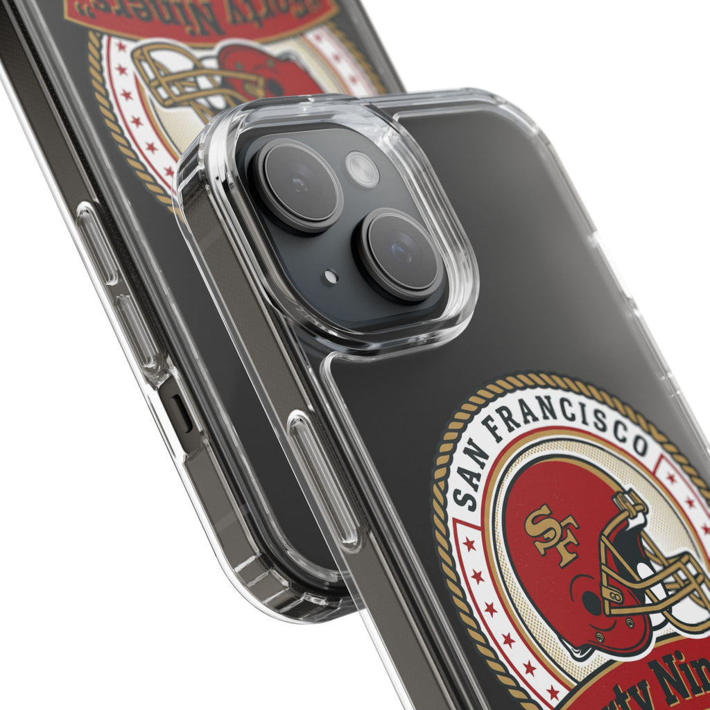 San Francisco Forty Niners Football Helmet Clear Case | NFL Team Phone Cover