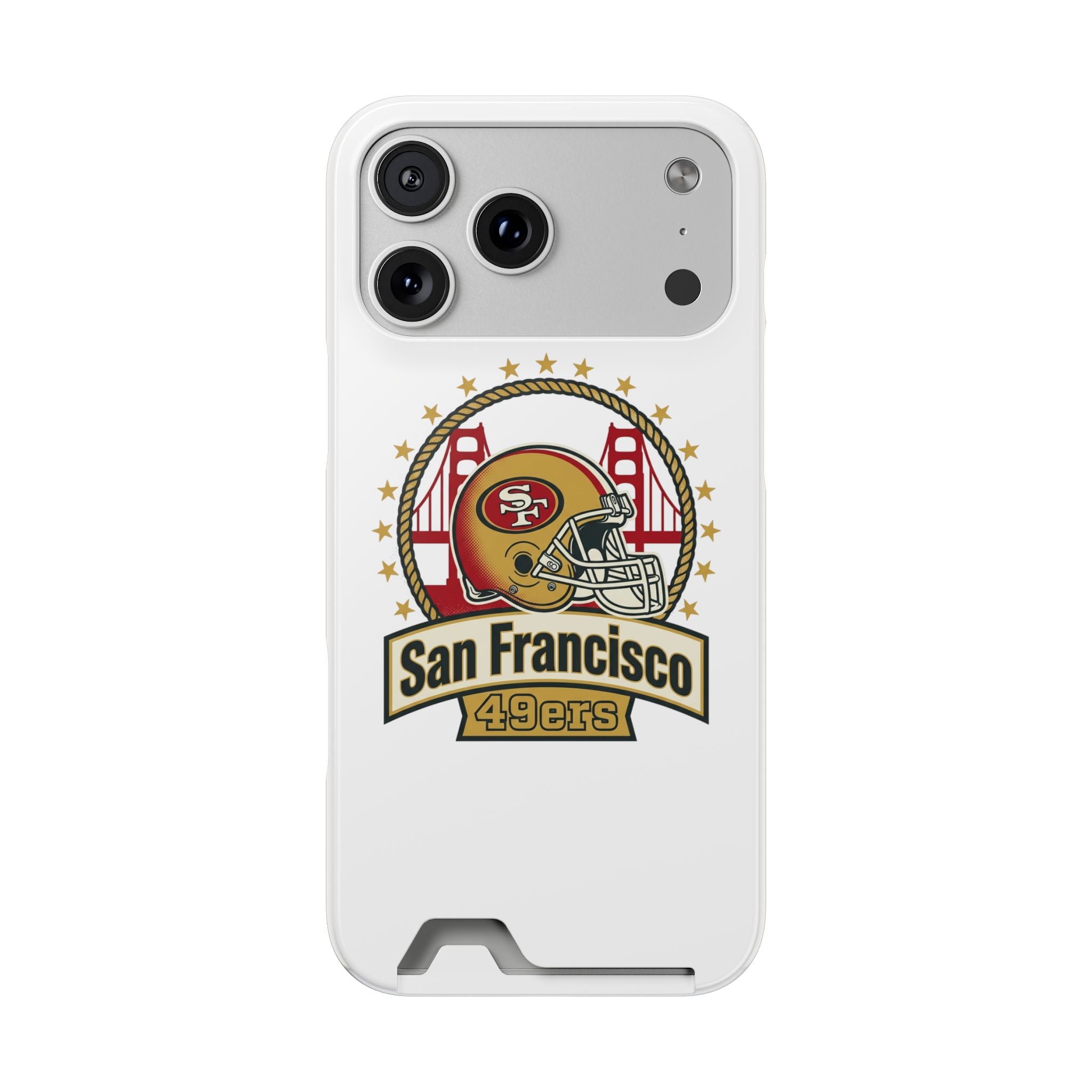 San Francisco 49ers Helmet Phone Case with Card Holder | Team Logo