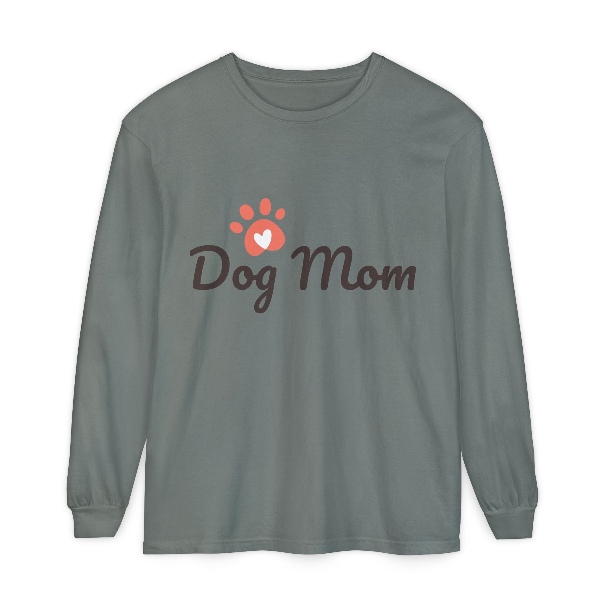 Dog Mom paw heart Long Sleeve T-Shirt | Dog Mom shirt