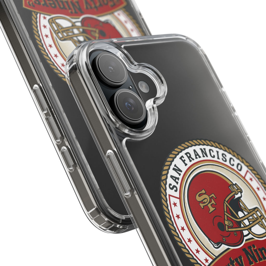 San Francisco Forty Niners Football Helmet Clear Case | NFL Team Phone Cover