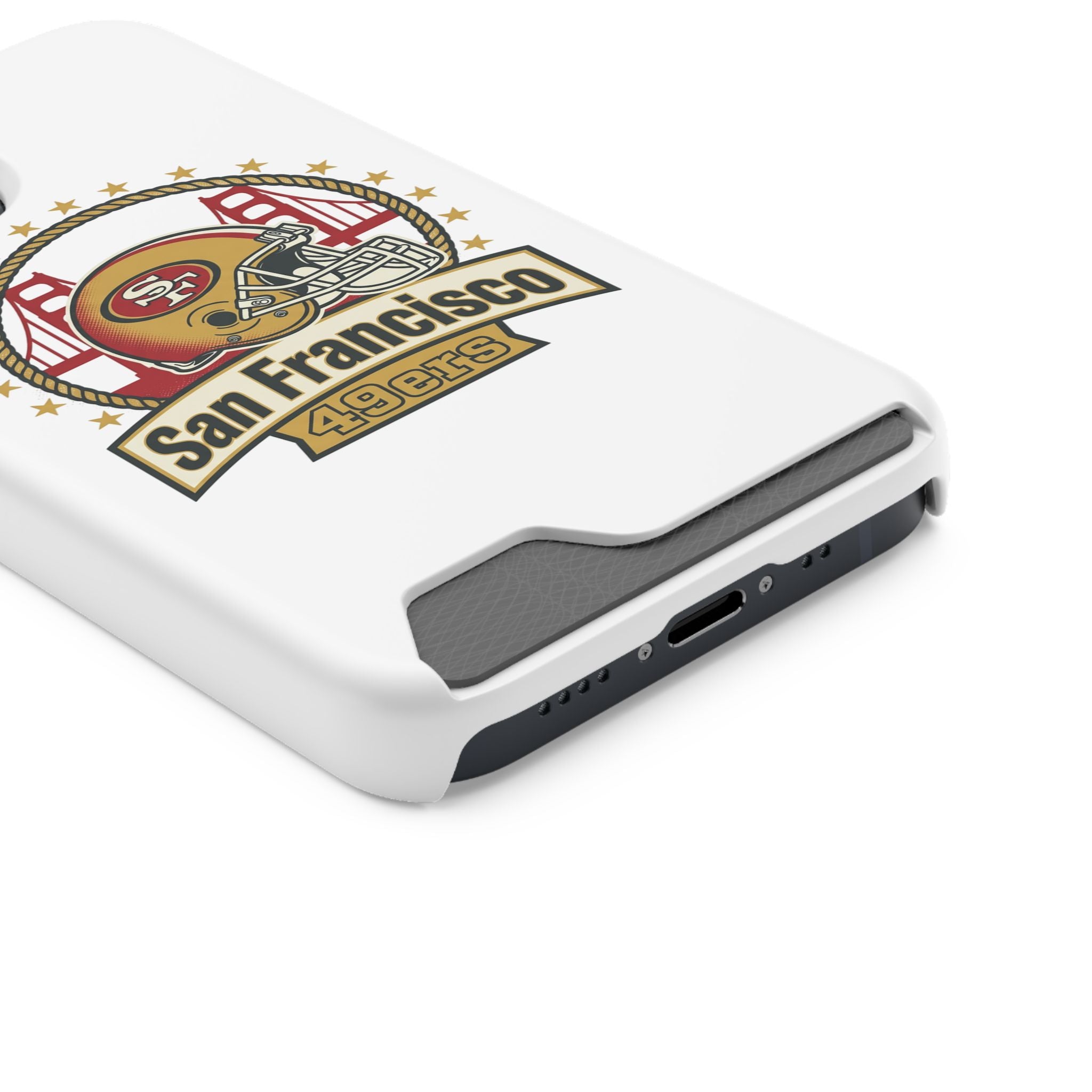 San Francisco 49ers Helmet Phone Case with Card Holder | Team Logo